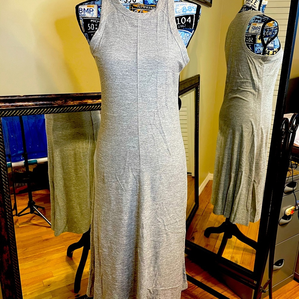 Long Gray Racerback Dress